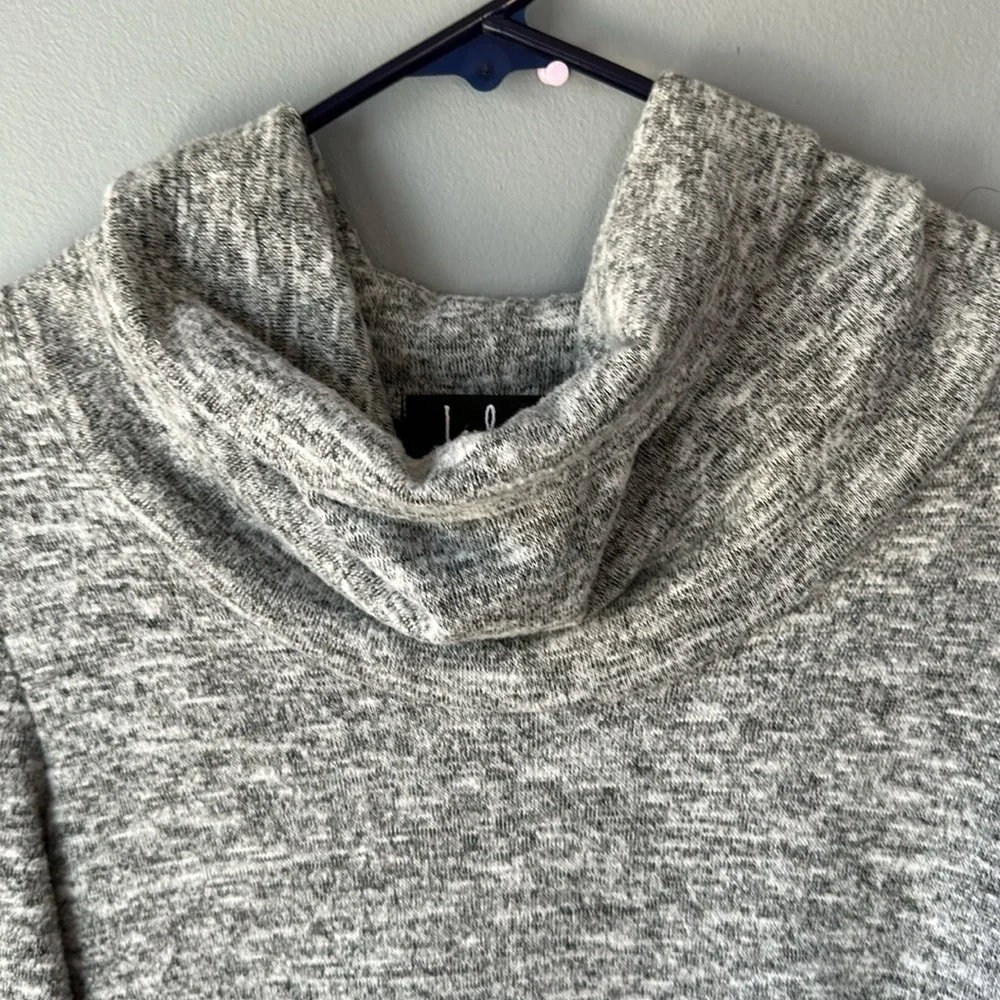 Lulus Mattea Heathered‎ Grey Cowl Neck Midi Sweater Dress women's XS